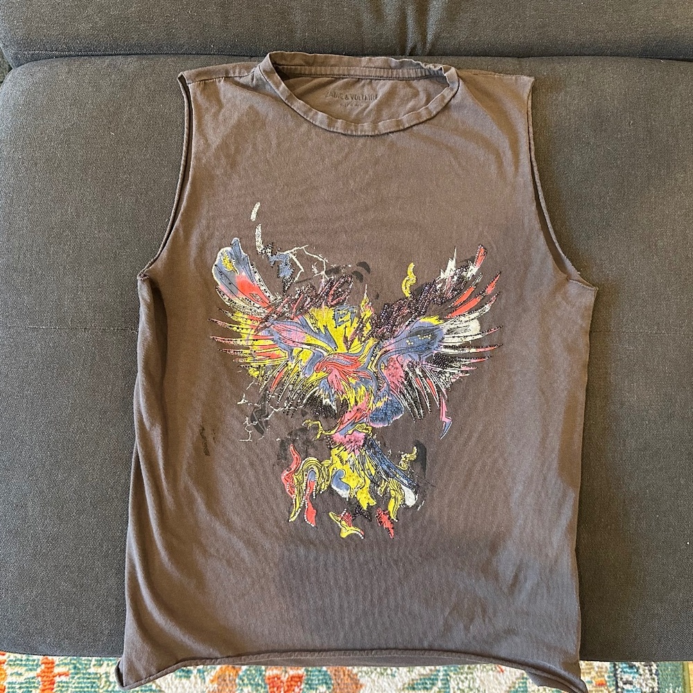 Zadig & Voltaire rhinestone embellished top